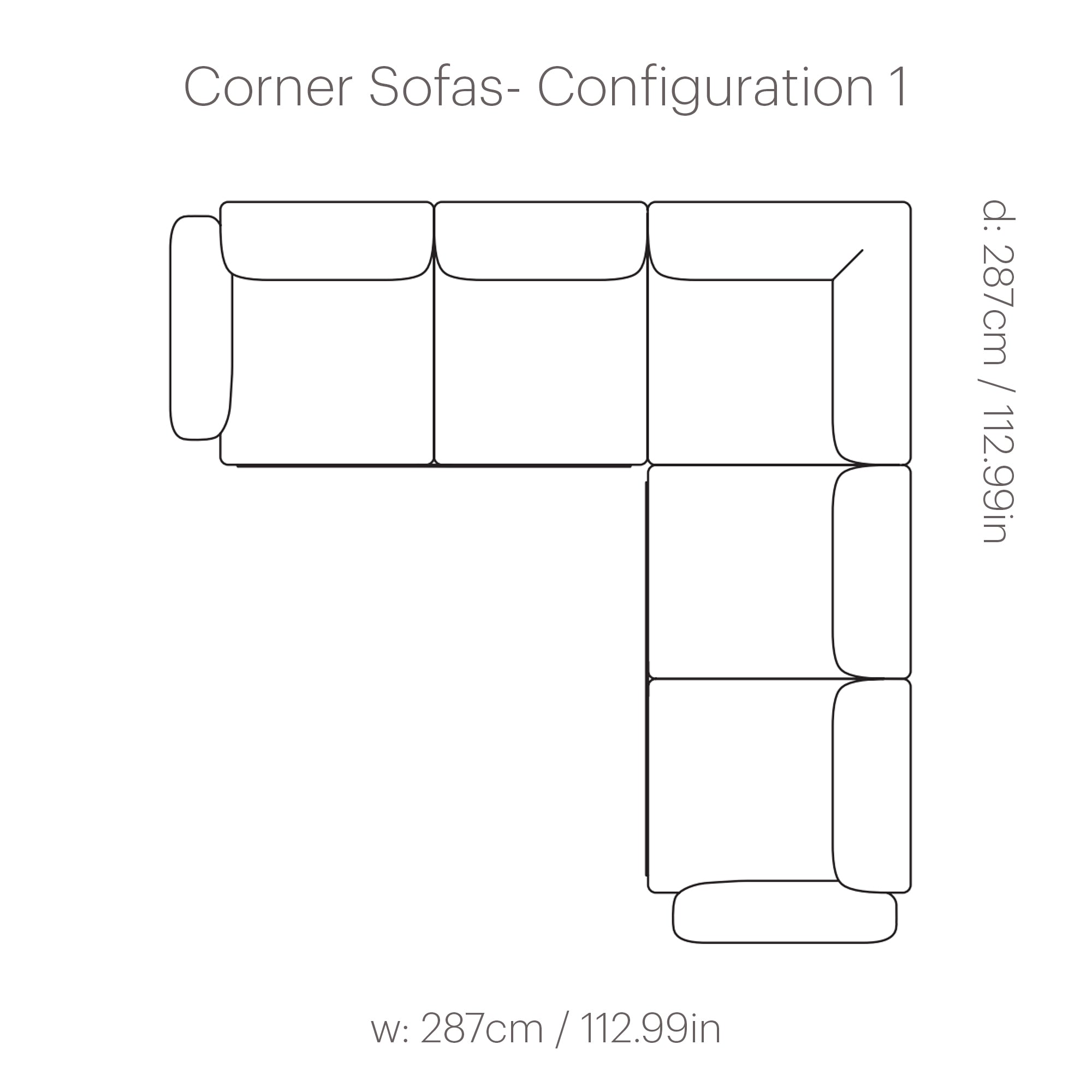 In Situ Modular Sofa: Corner + Configuration 1