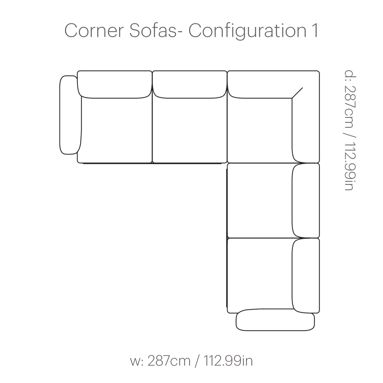 In Situ Modular Sofa: Corner + Configuration 1