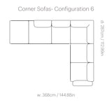 In Situ Modular Sofa: Corner + Configuration 6