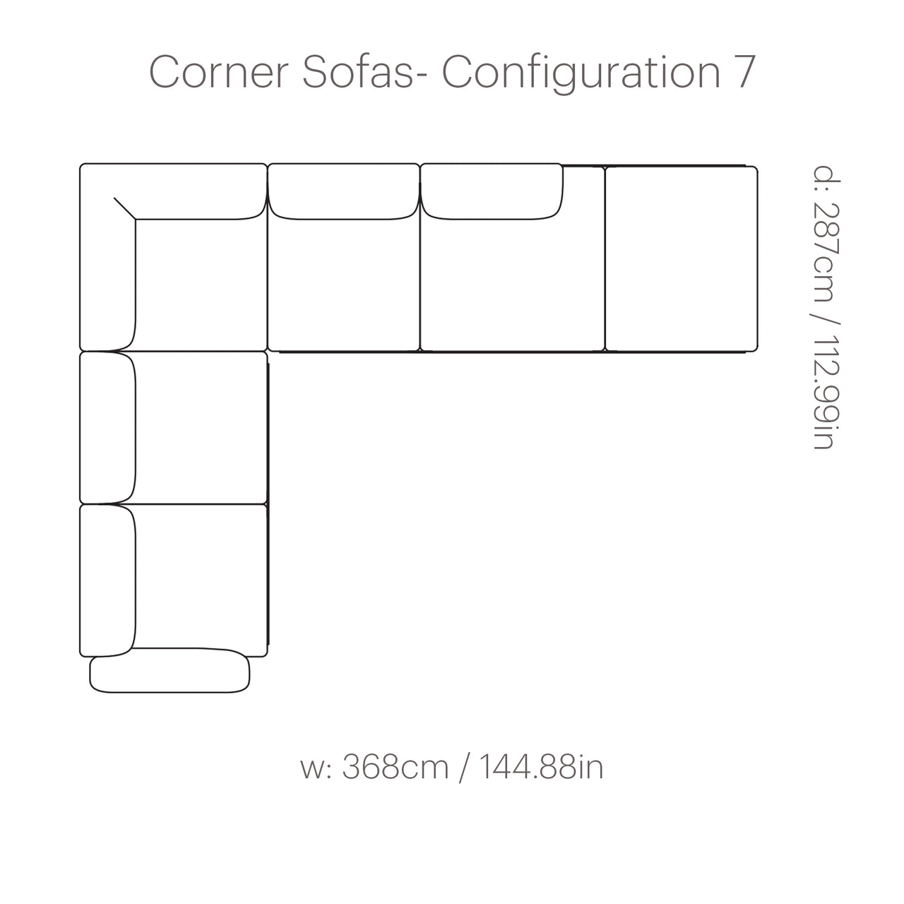 In Situ Modular Sofa: Corner + Configuration 7