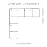 In Situ Modular Sofa: Corner + Configuration 8