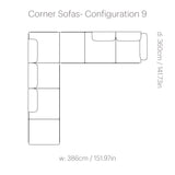 In Situ Modular Sofa: Corner + Configuration 9