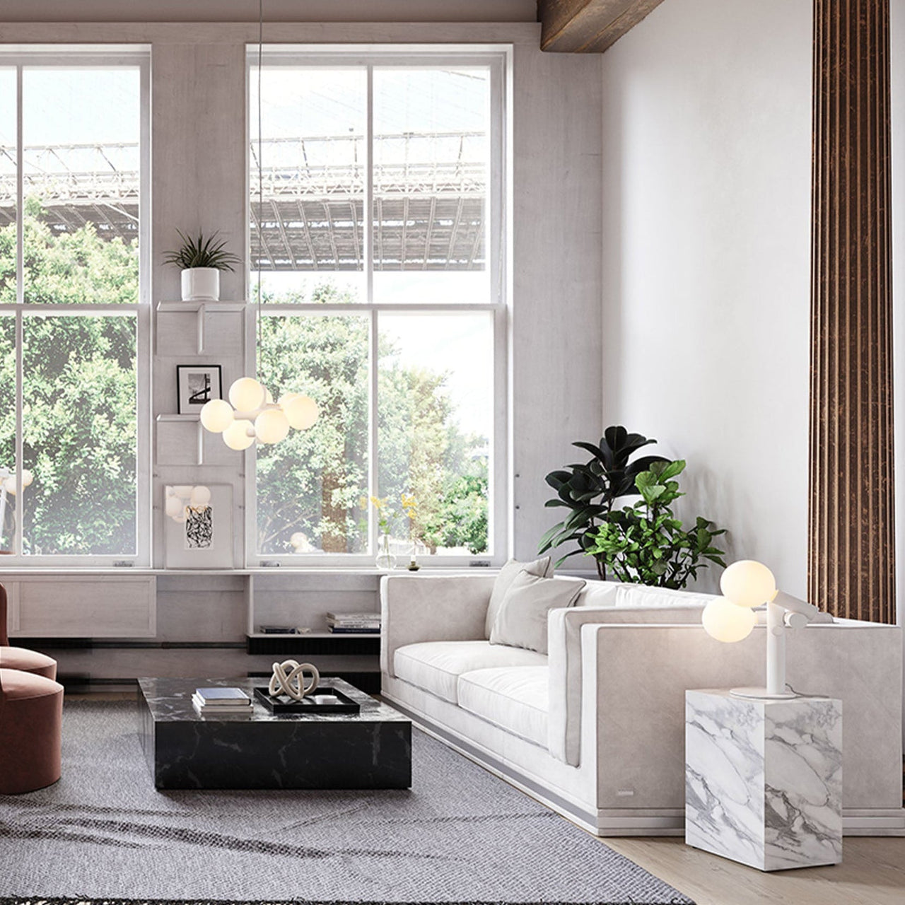 Echo Chandelier with Sphere IV Bulb