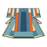 Ines Rug: Blue + Terracotta