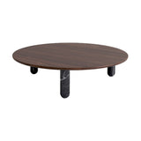 Sunday Coffee Table: Round + Black Marquina Marble + Walnut