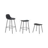 Fiber Bar + Counter Stool with Backrest: Tube Base - Quick Ship