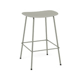 Fiber Bar + Counter Stool: Tube Base + Counter + Dusty Green + Grey