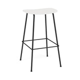 Fiber Bar + Counter Stool: Tube Base + Bar + Anthracite Black + Natural White