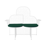Cloud Bench: White + Forest Green Seat Pad