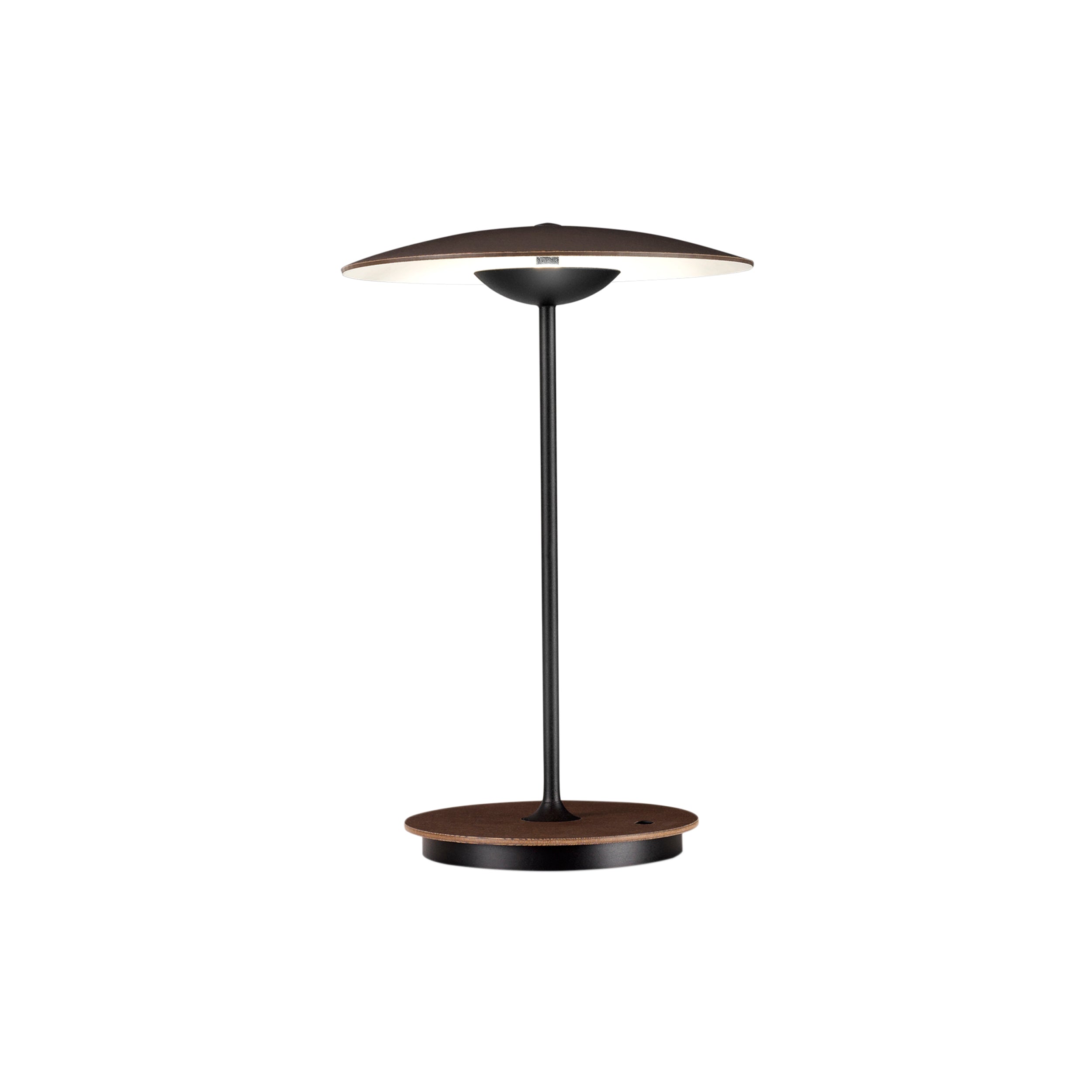 Ginger Portable Table Lamp: Wenge + White