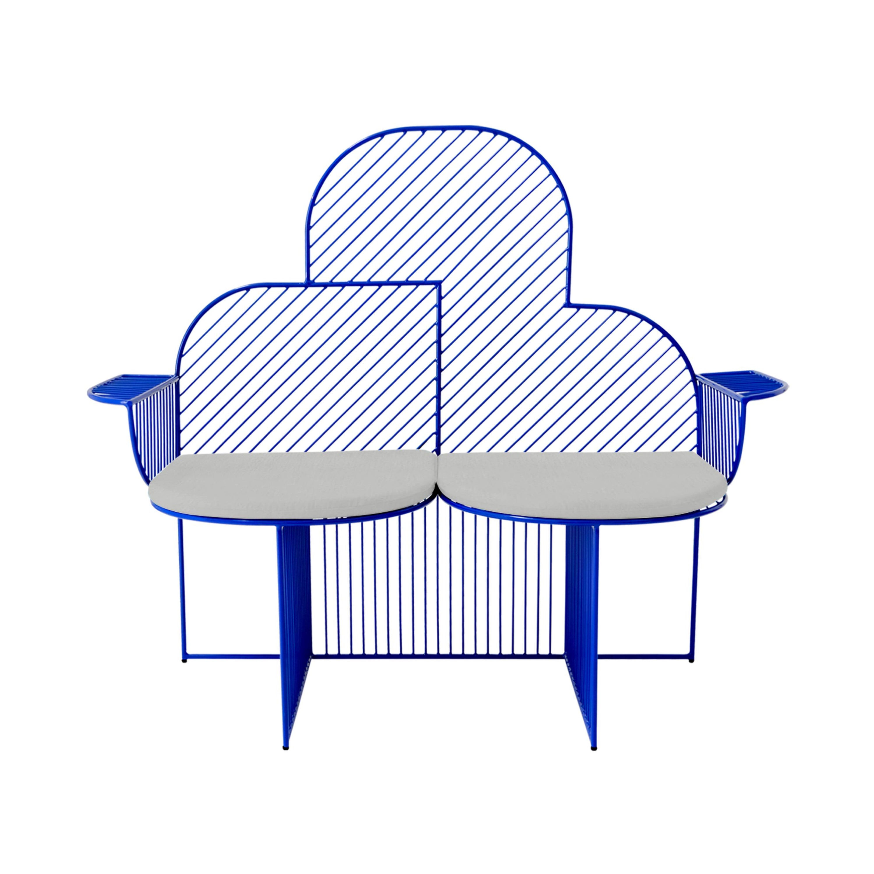 Cloud Bench: Electric Blue + Granite Seat Pad
