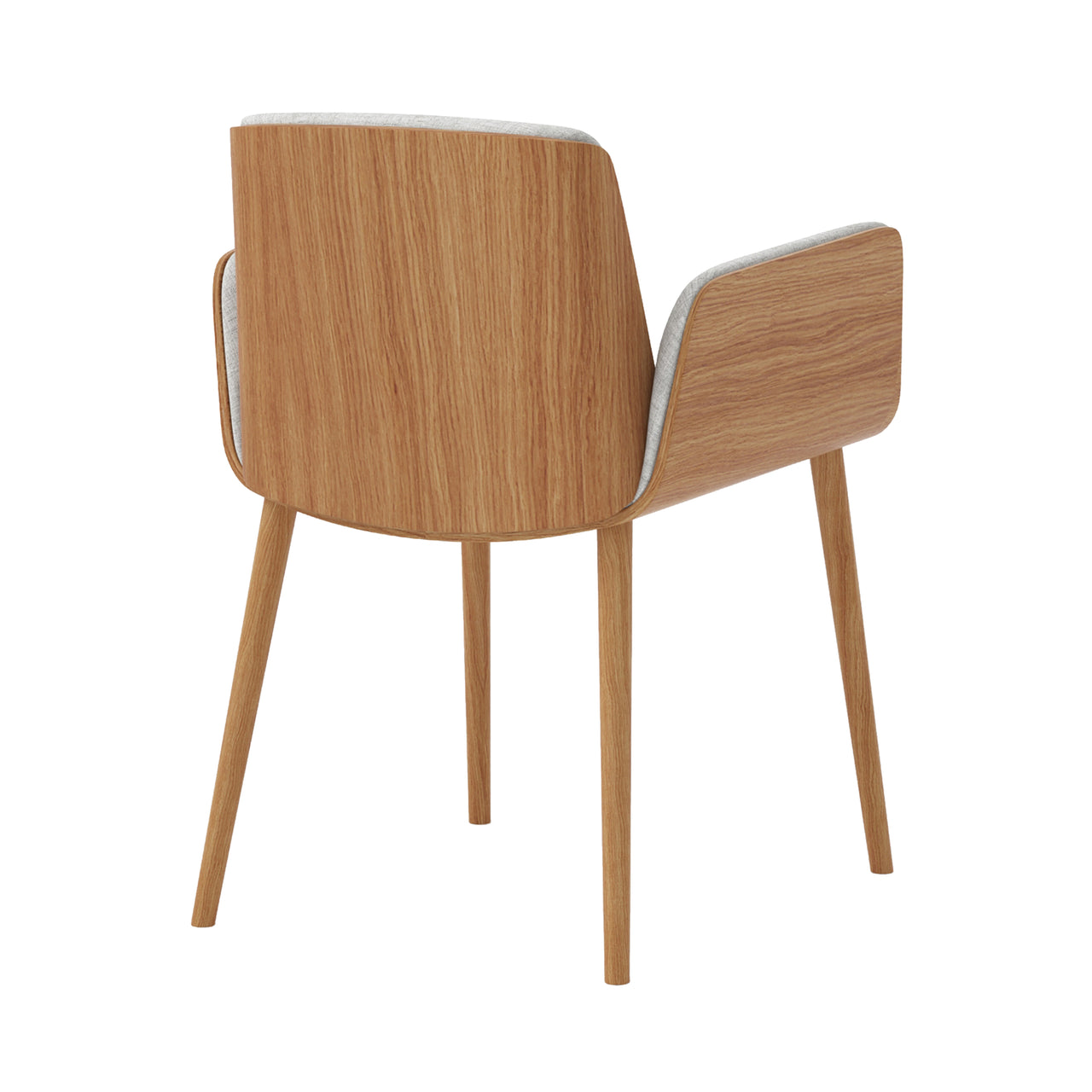 Hug Chair: Front Upholstered + Super-Matt Oak