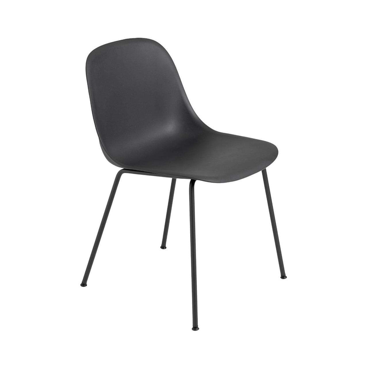 Fiber Side Chair: Tube Base + Recycled Shell + Black