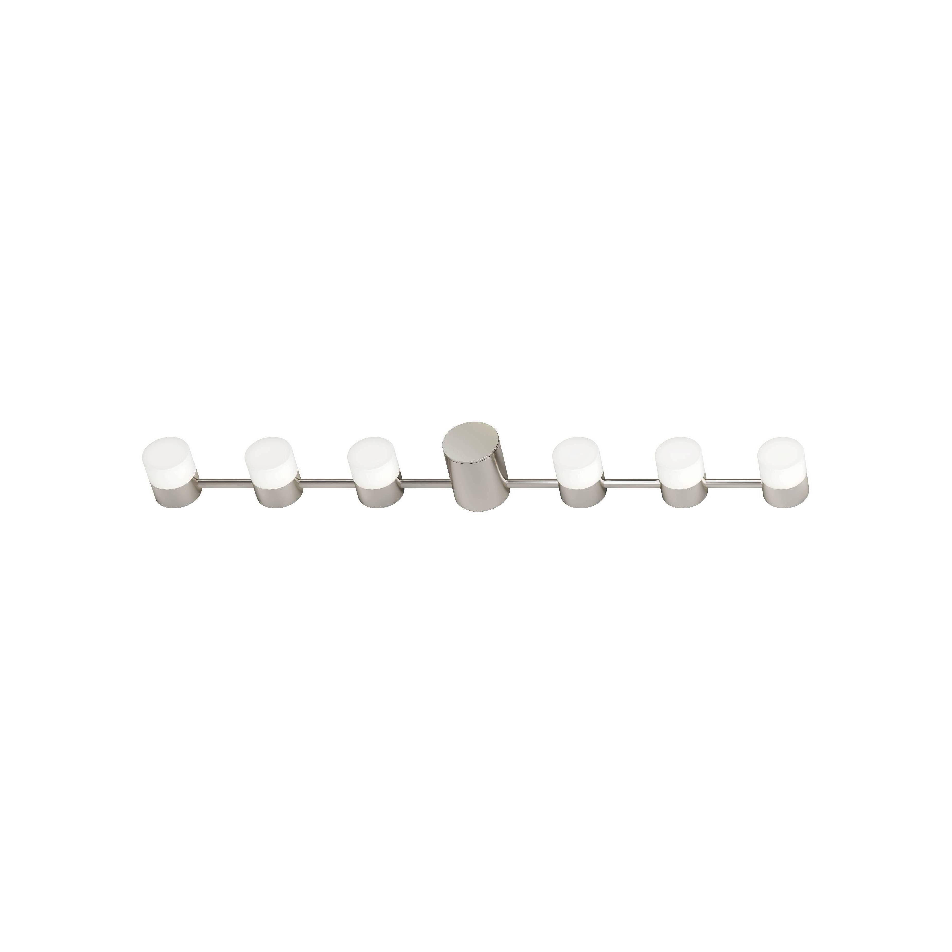 IP Backstage Wall Light: Linear 6 + Polished Nickel