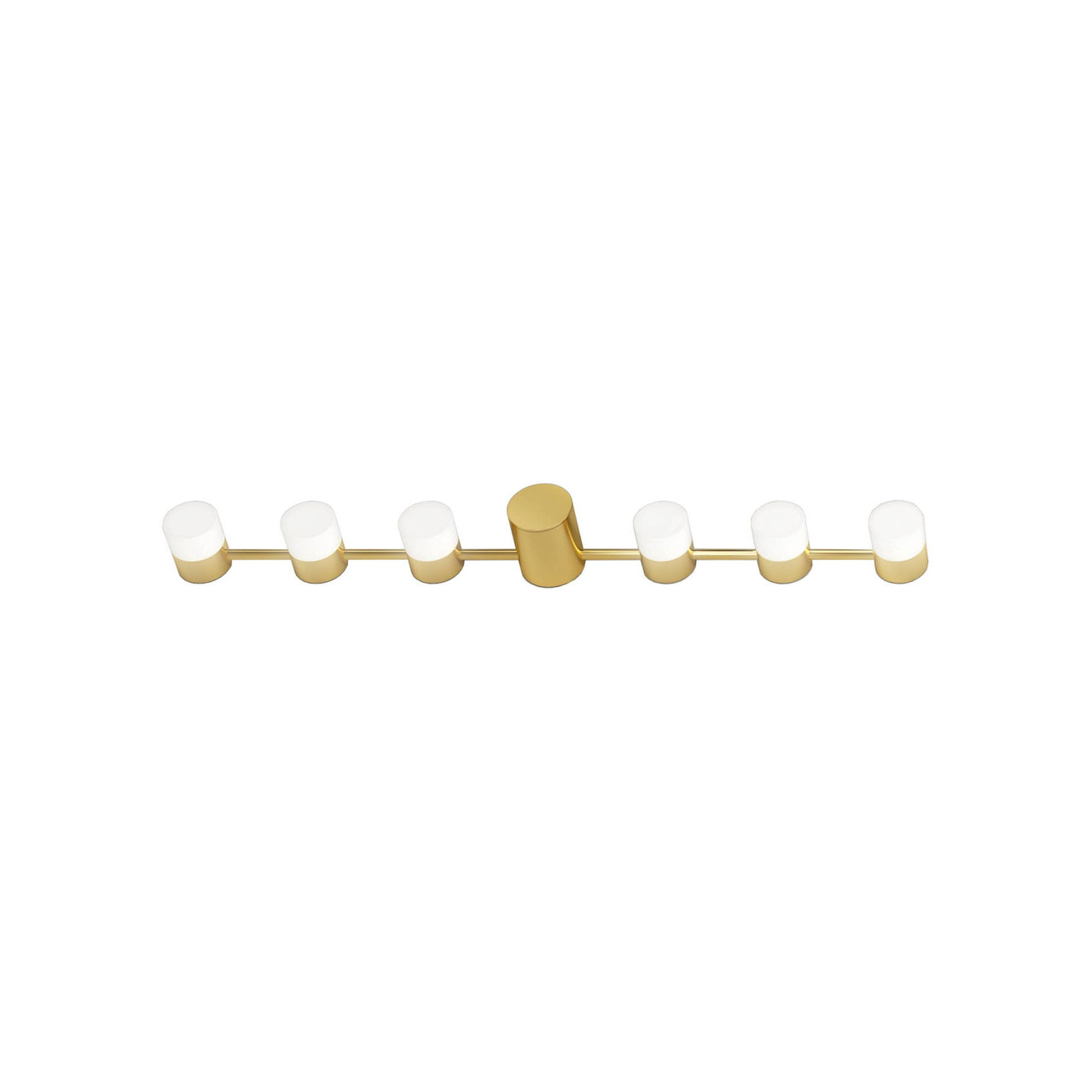 IP Backstage Wall Light: Linear 6 + Polished Brass