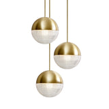 Little Lens Flair Chandelier: Brushed Brass