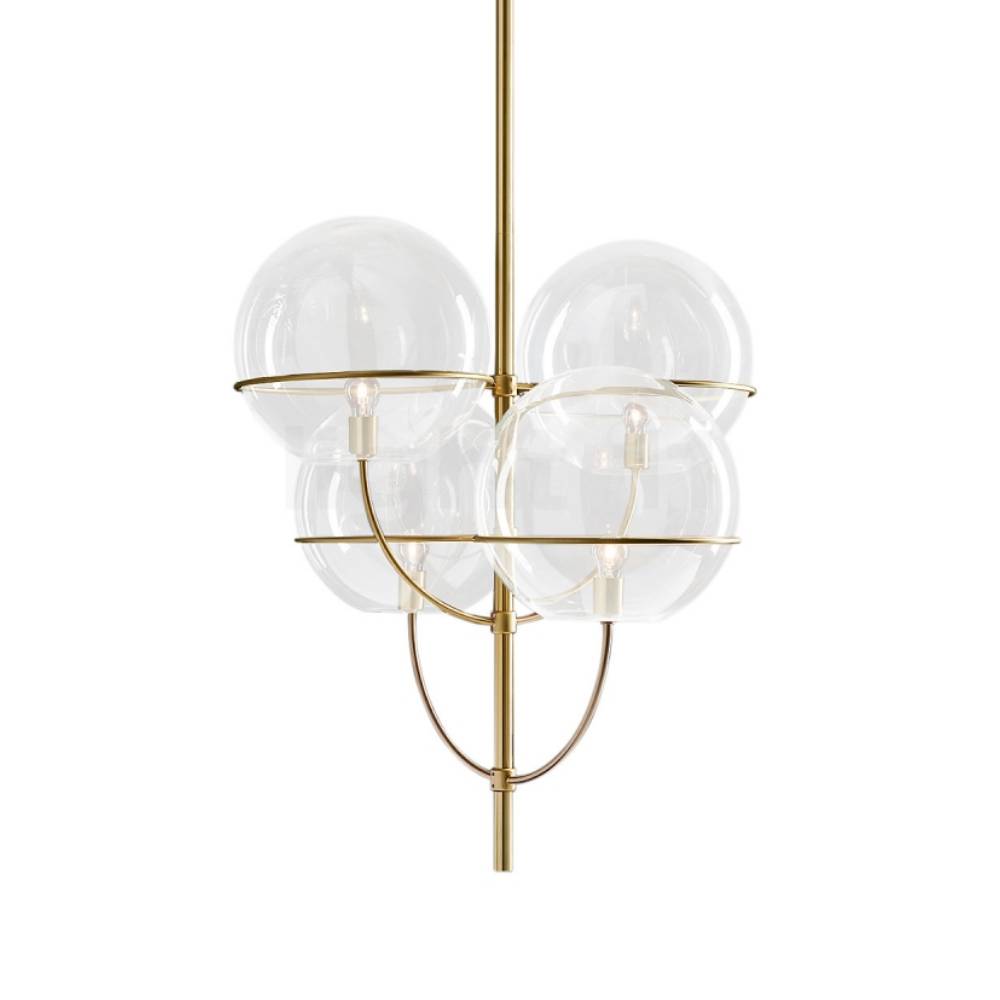 Lyndon Suspension Lamp: Satin Gold