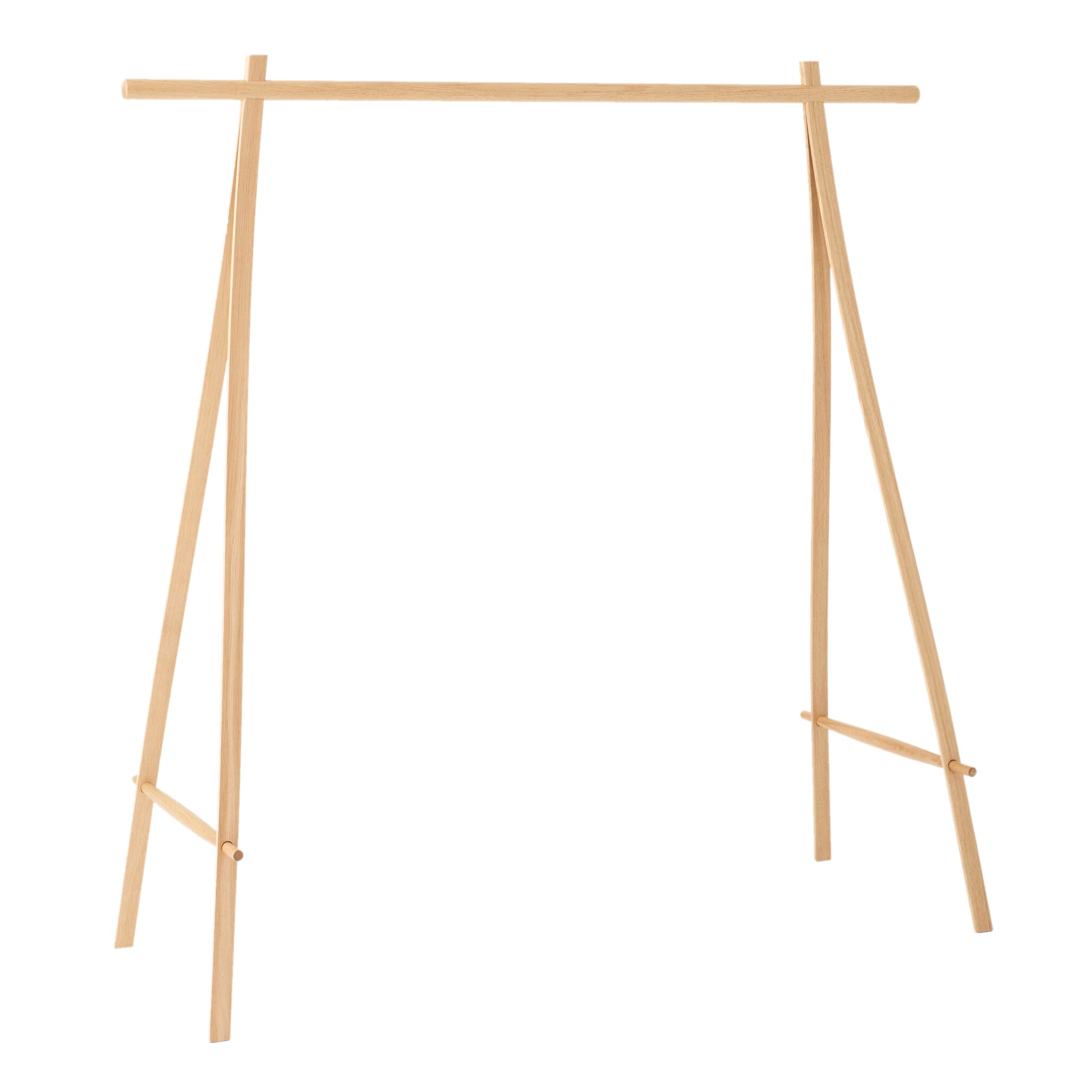 Coat Stand: Large + Oak + Brass