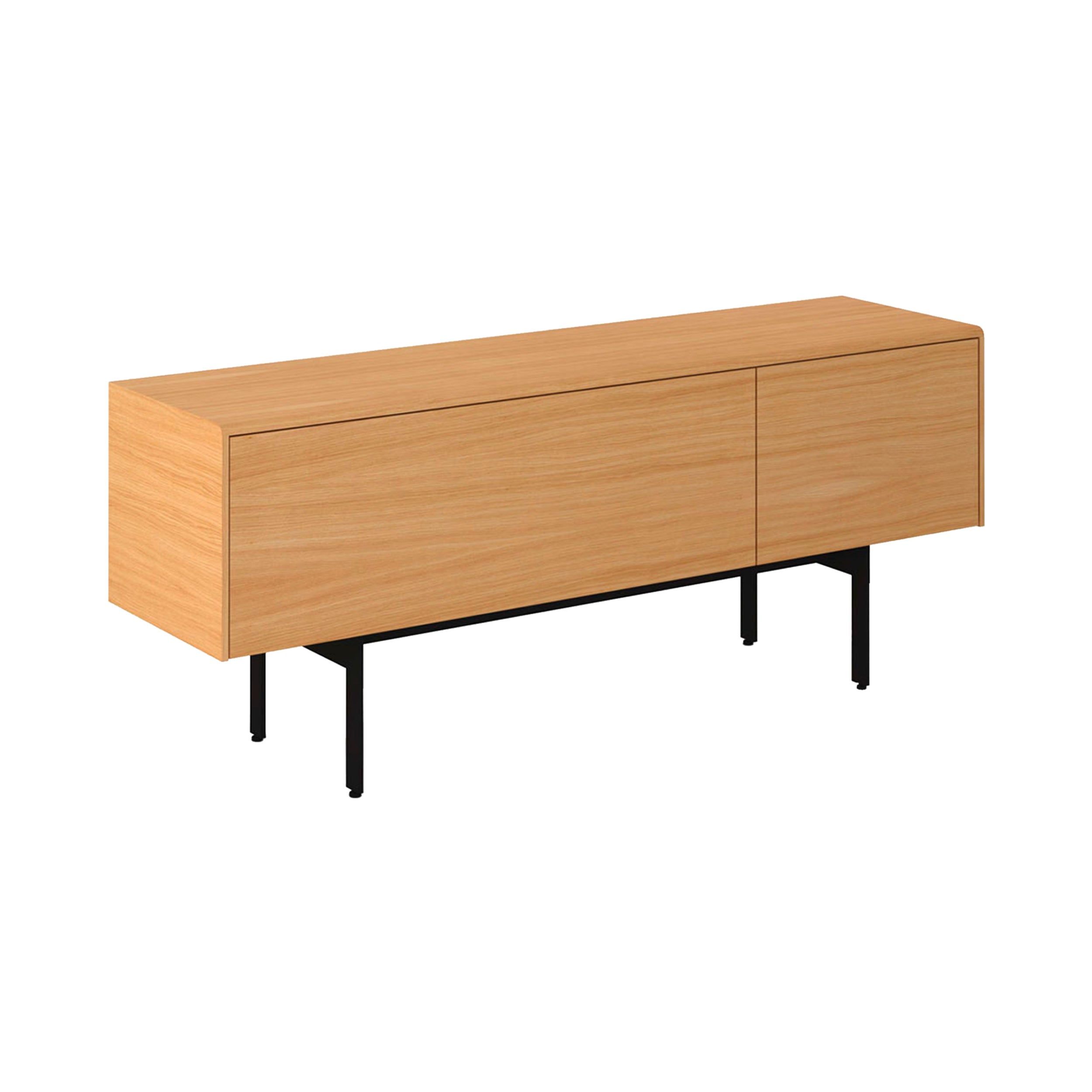 Malmö Sideboard: Small + Super-Matt Oak + Black + Composition 3