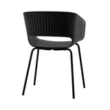 Maree Chair 401: Plastic Black + Powder Coated Black