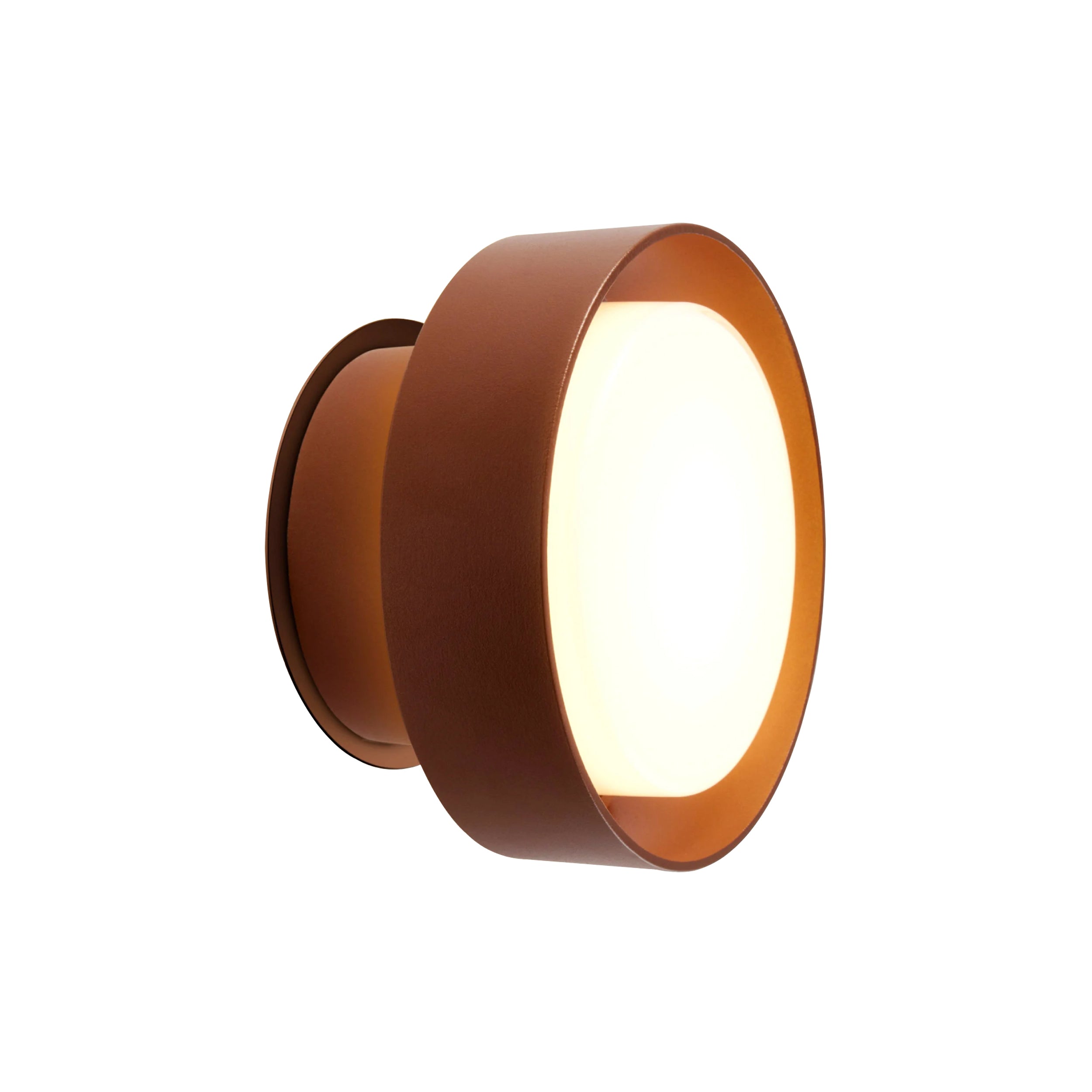 Plaff-On! Outdoor Wall Light: Rust Brown