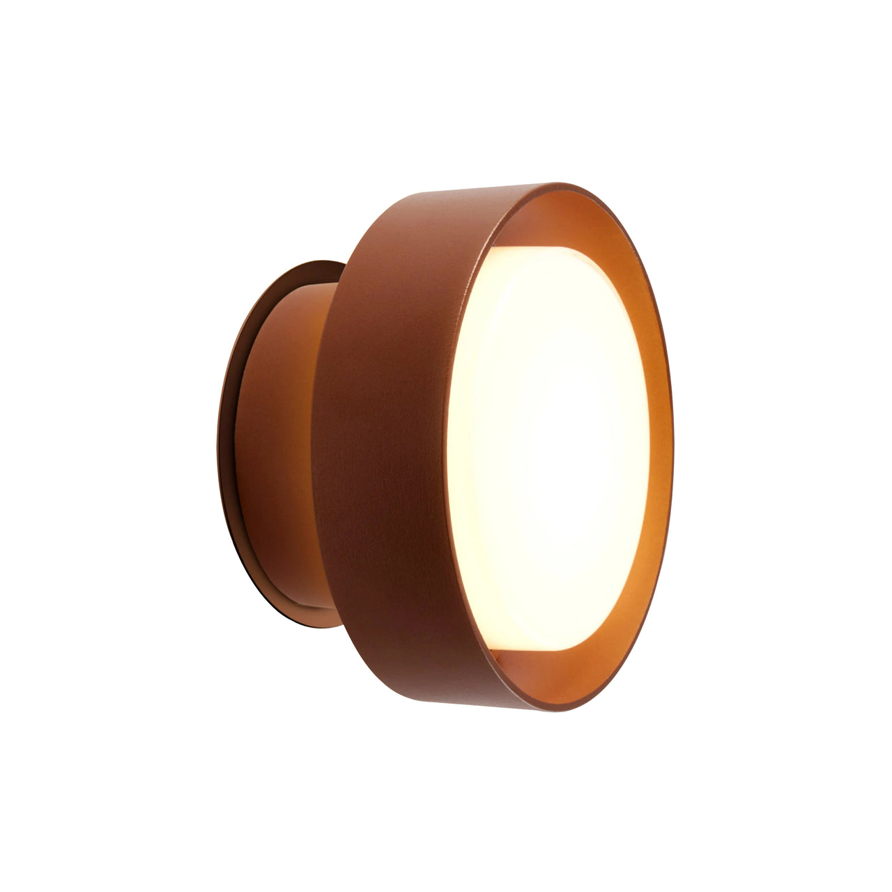 Plaff-On! Outdoor Wall Light: Rust Brown