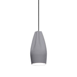 Pleat Box 13 Pendant Light: Grey + White