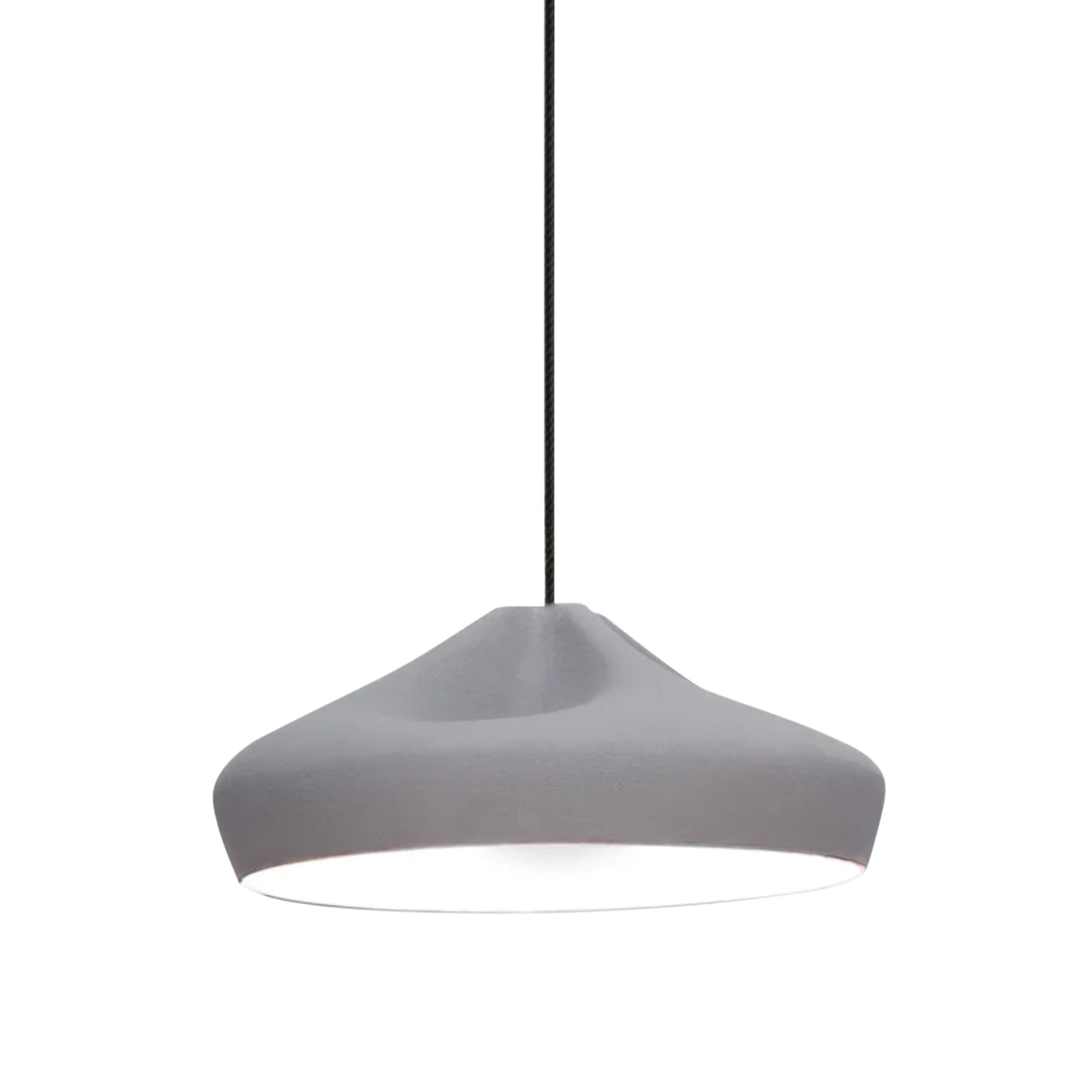 Pleat Box 36 Pendant Light: Grey + White