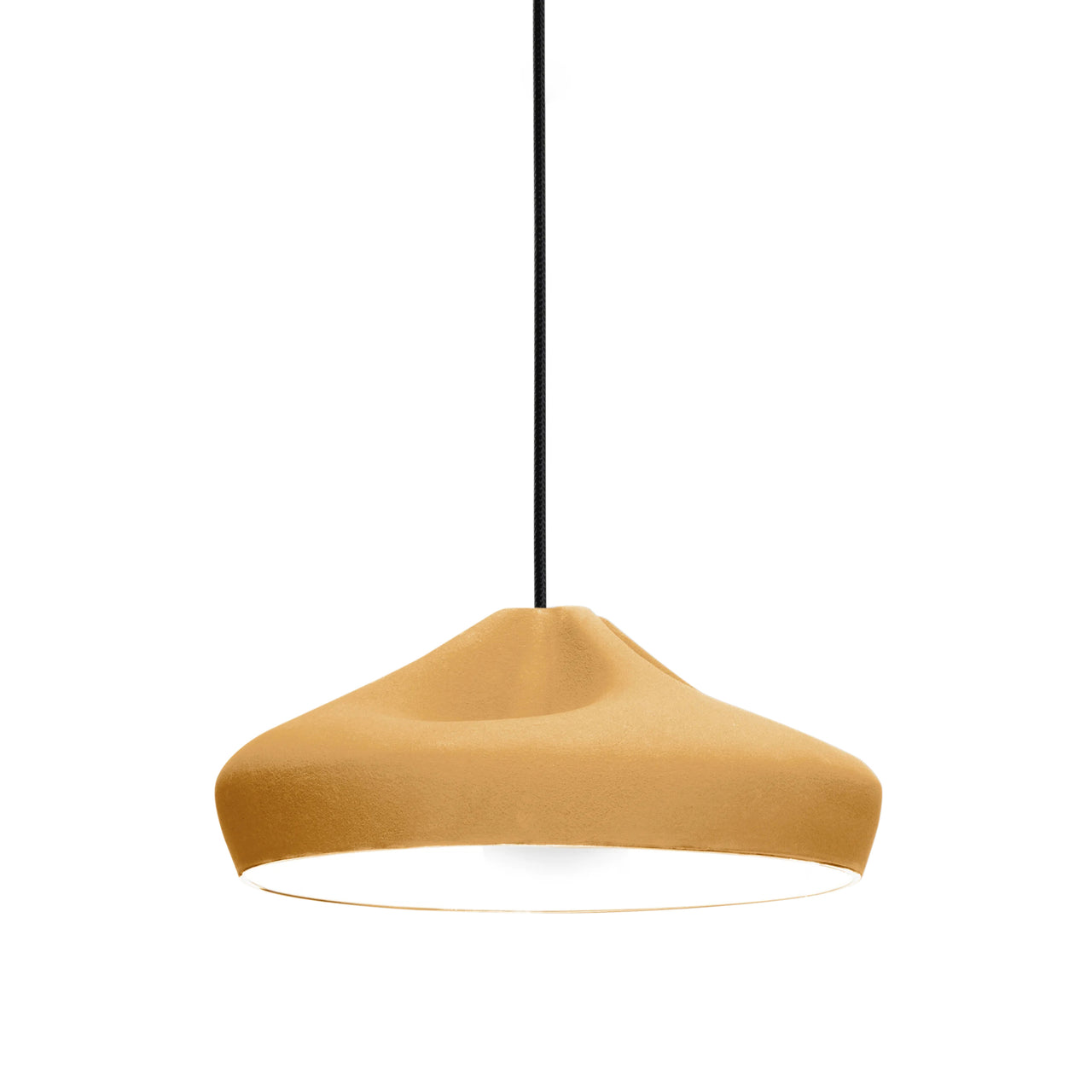 Pleat Box 36 Pendant Light: Ocher + White