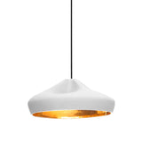 Pleat Box 36 Pendant Light: White + Gold