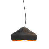 Pleat Box 47 Pendant Light: Black + Gold