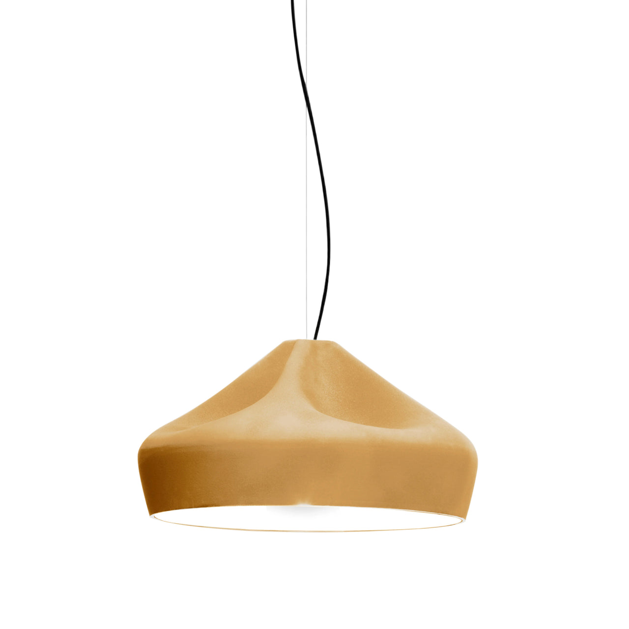 Pleat Box 47 Pendant Light: Ocher + White