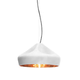 Pleat Box 47 Pendant Light: White + Gold