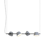 Tam Tam 4 Linear Pendant Light: Silver Grey