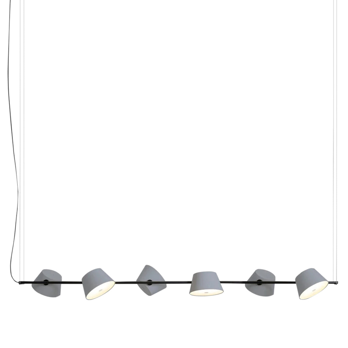 Tam Tam 6 Linear Pendant Light: Silver Grey