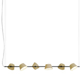 Tam Tam 6 Linear Pendant Light: Olive Yellow