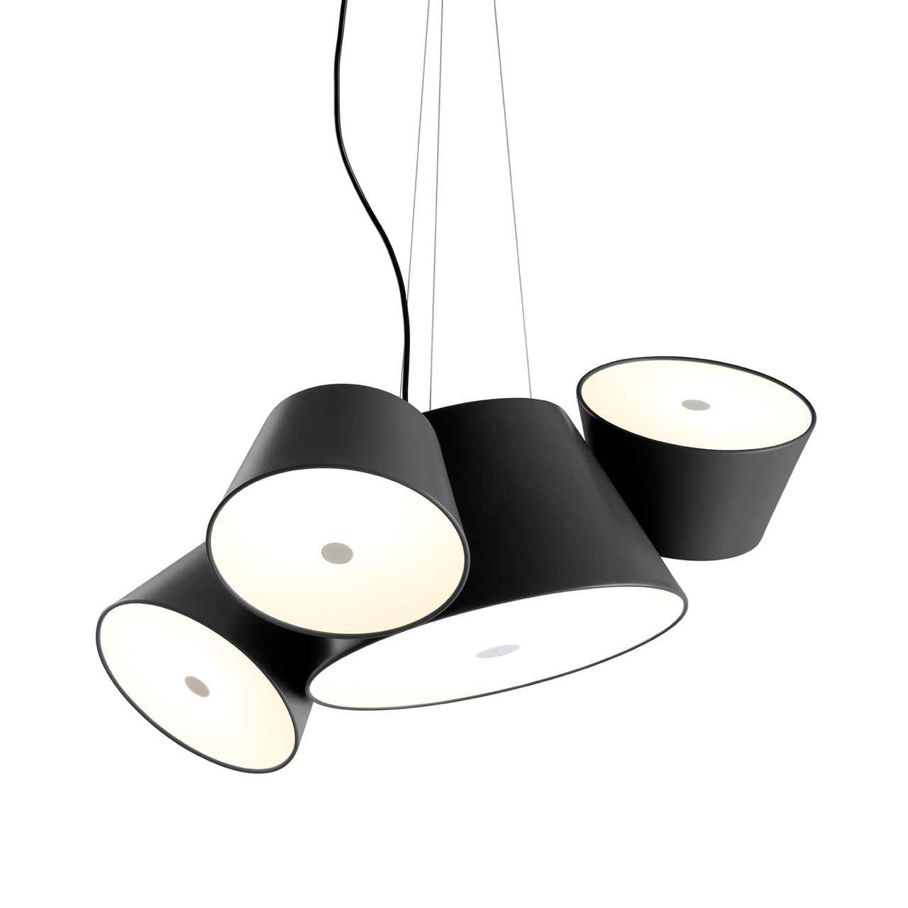 Tam Tam 3 Pendant Light: Black + Black