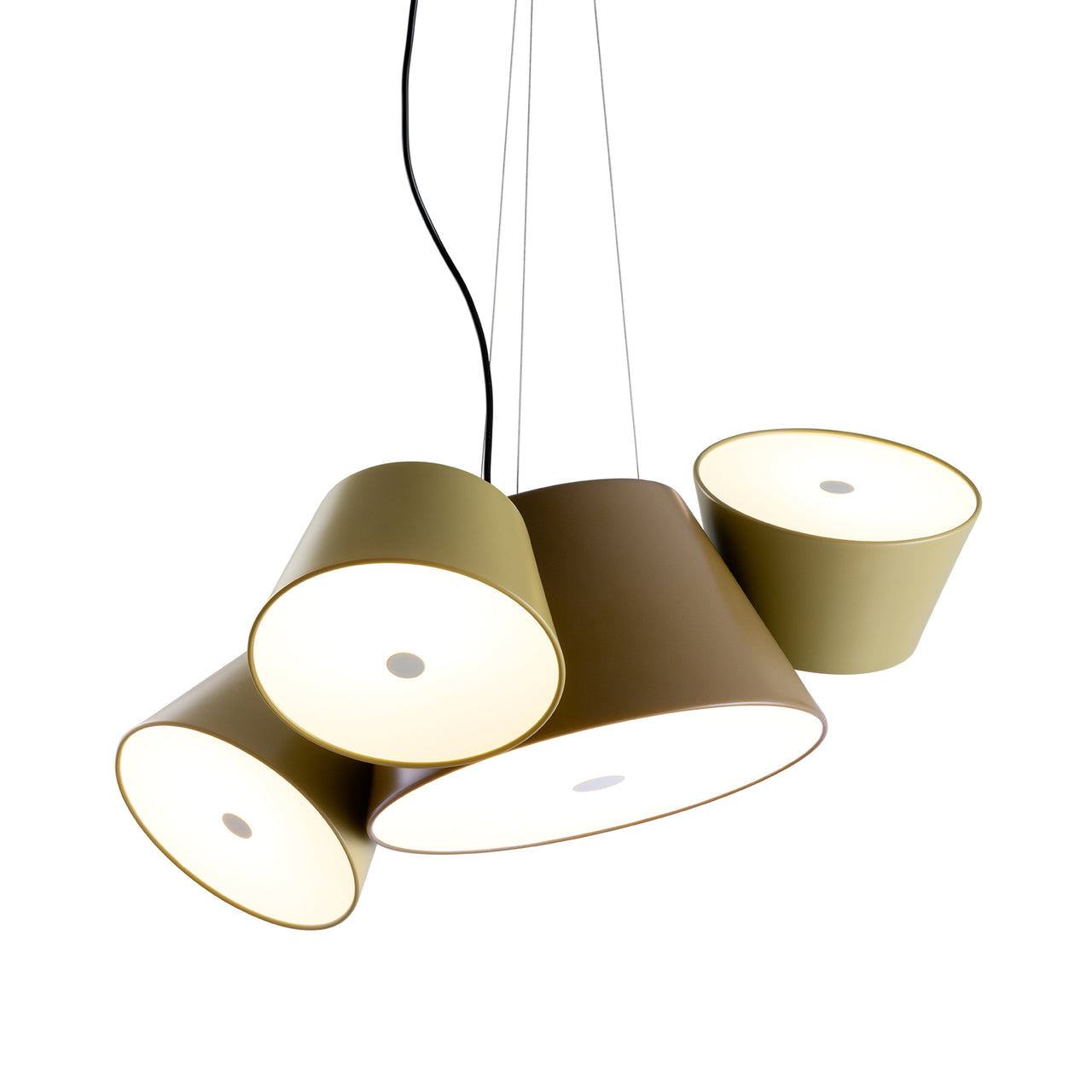 Tam Tam 3 Pendant Light: Khaki + Olive Yellow