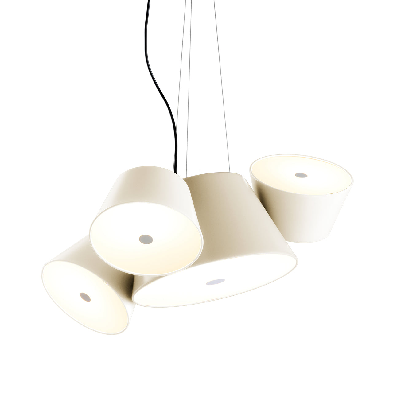 Tam Tam 3 Pendant Light: Off-White + Off-White