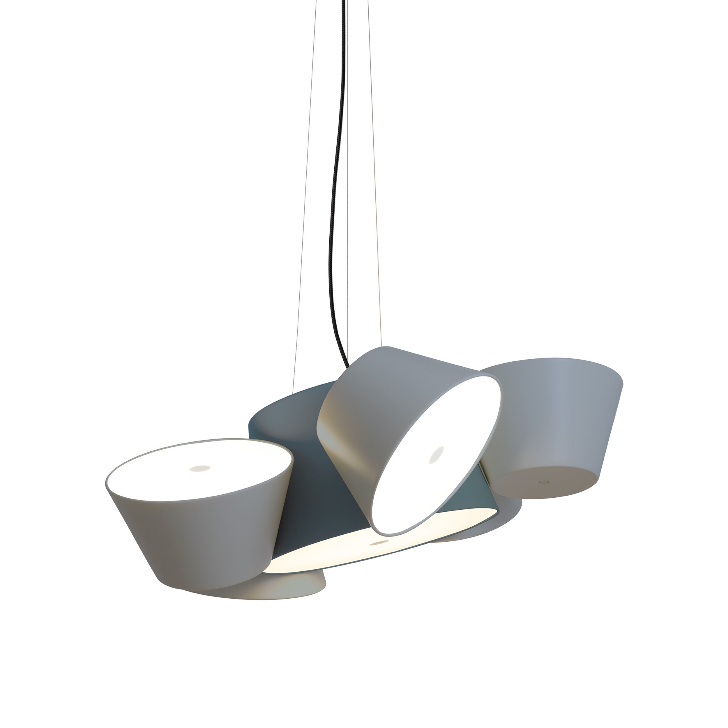 Tam Tam 5 Pendant Light: Blue Grey + Silver Grey