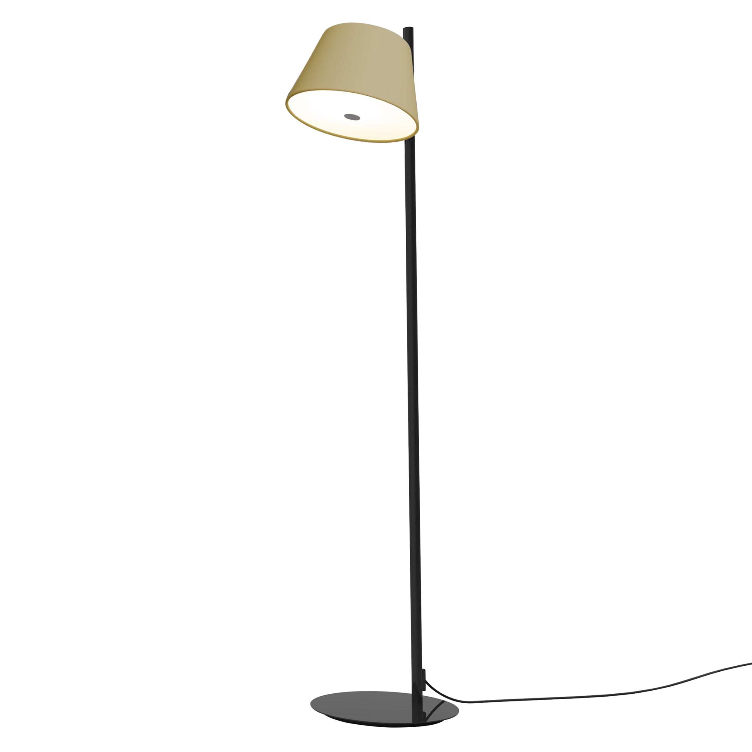 Tam Tam Floor Lamp: Single Shade + Olive Yellow