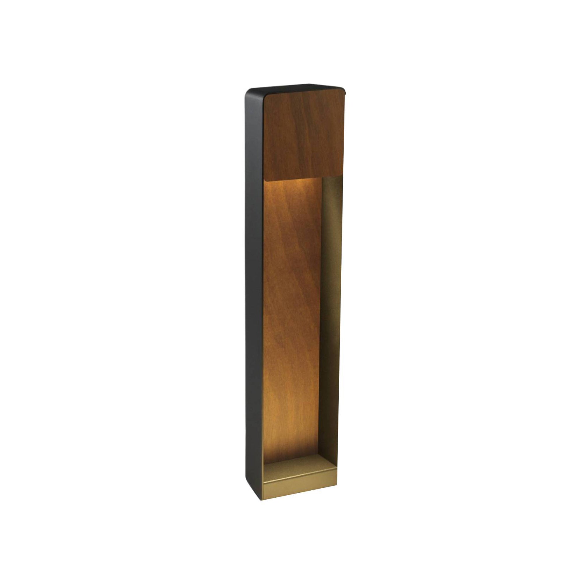 Lab B Outdoor Bollard: High + Dark Iroko