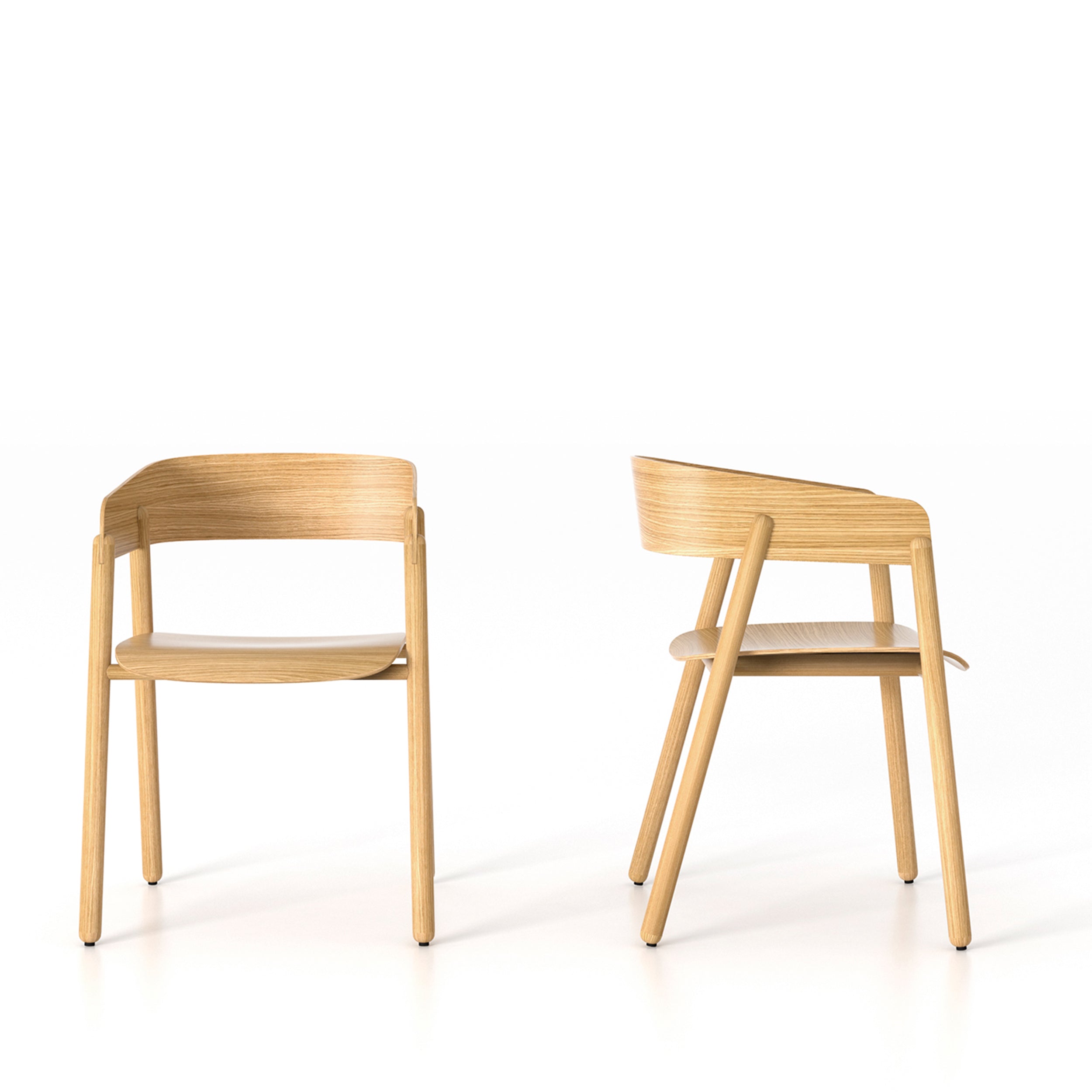 Mava Armchair: Super-Matt Oak