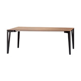 Decapo Dining Table: Medium +  Canaletto Walnut + Black Aniline