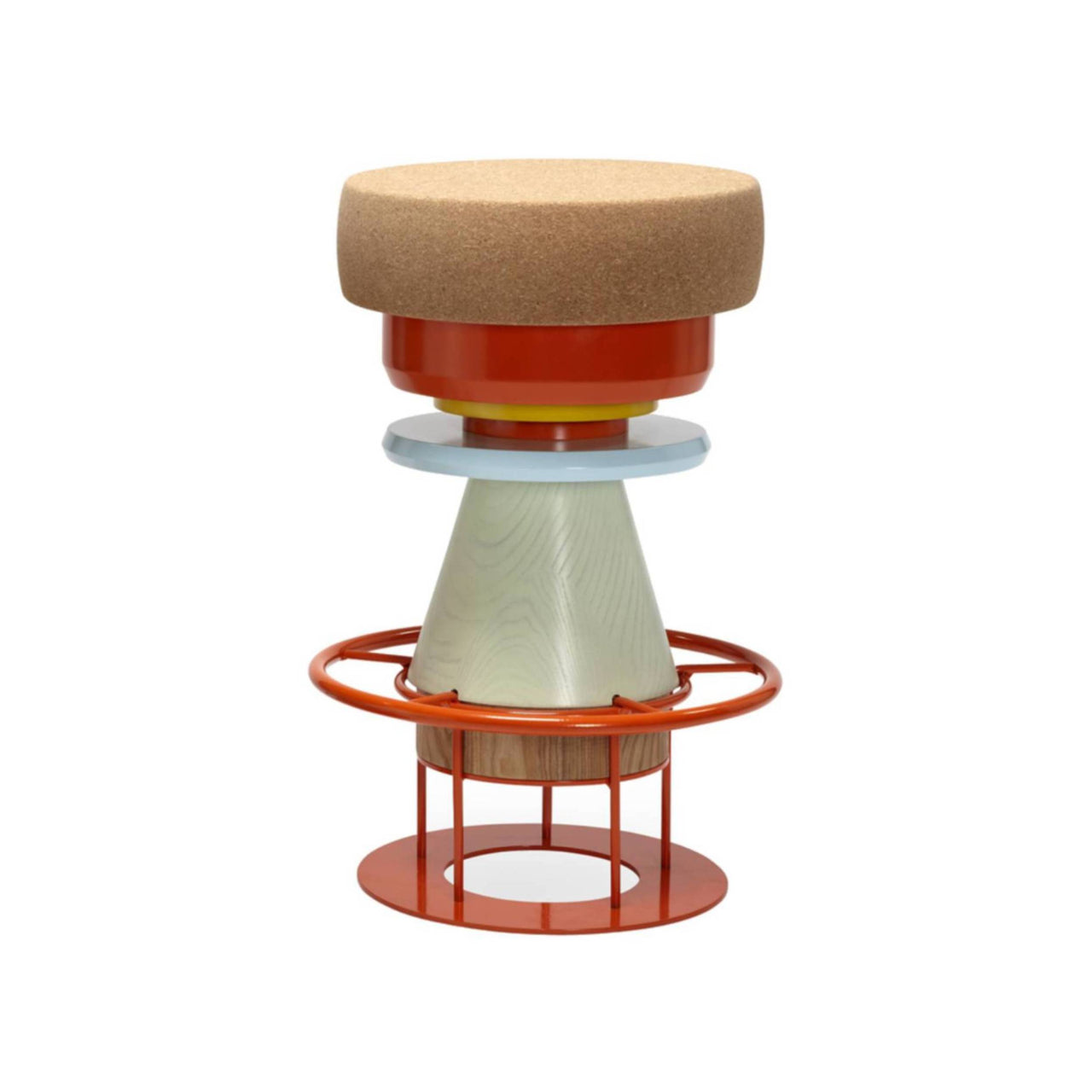 Tembo Stool: Medium + Orange + Blue + Green