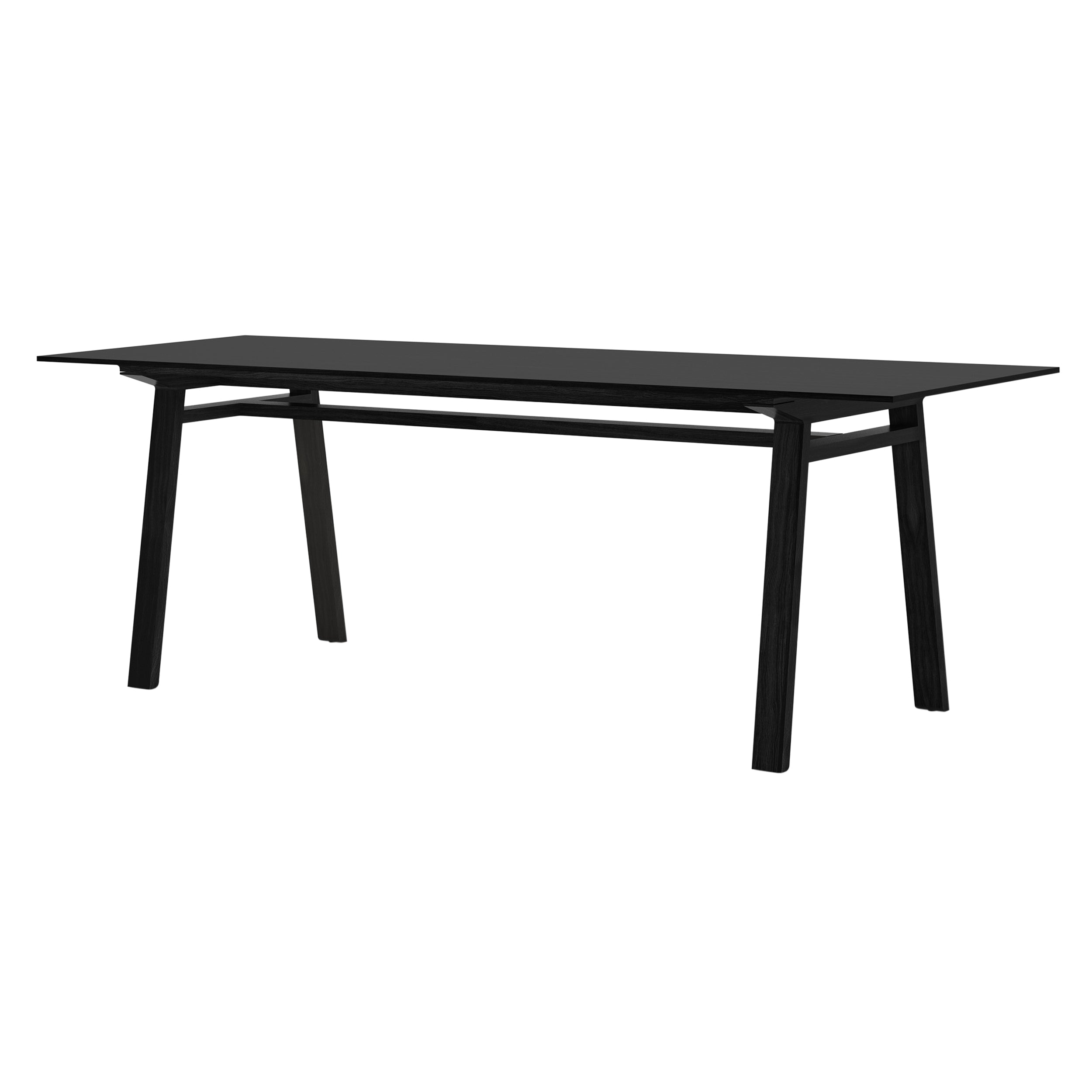 Mitis High Table: Large + Ebony Stained Oak + Ebony Stained Oak