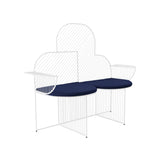 Cloud Bench: White + Navy Seat Pad