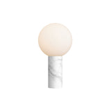 Pilar Table Lamp: Carrara White Marble