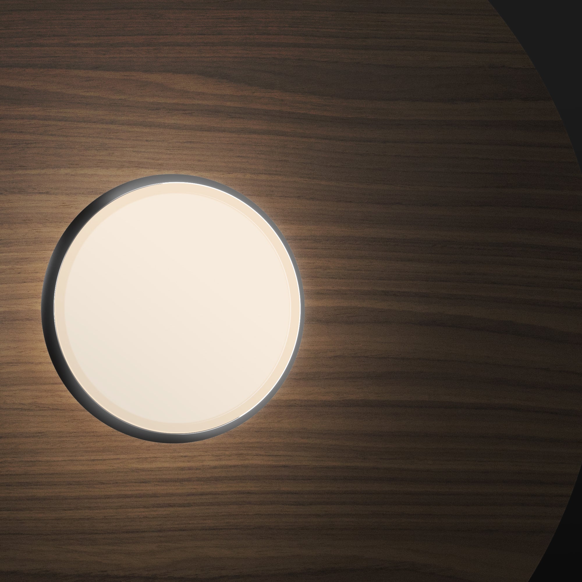 Sky Dome Flush Light: Wood