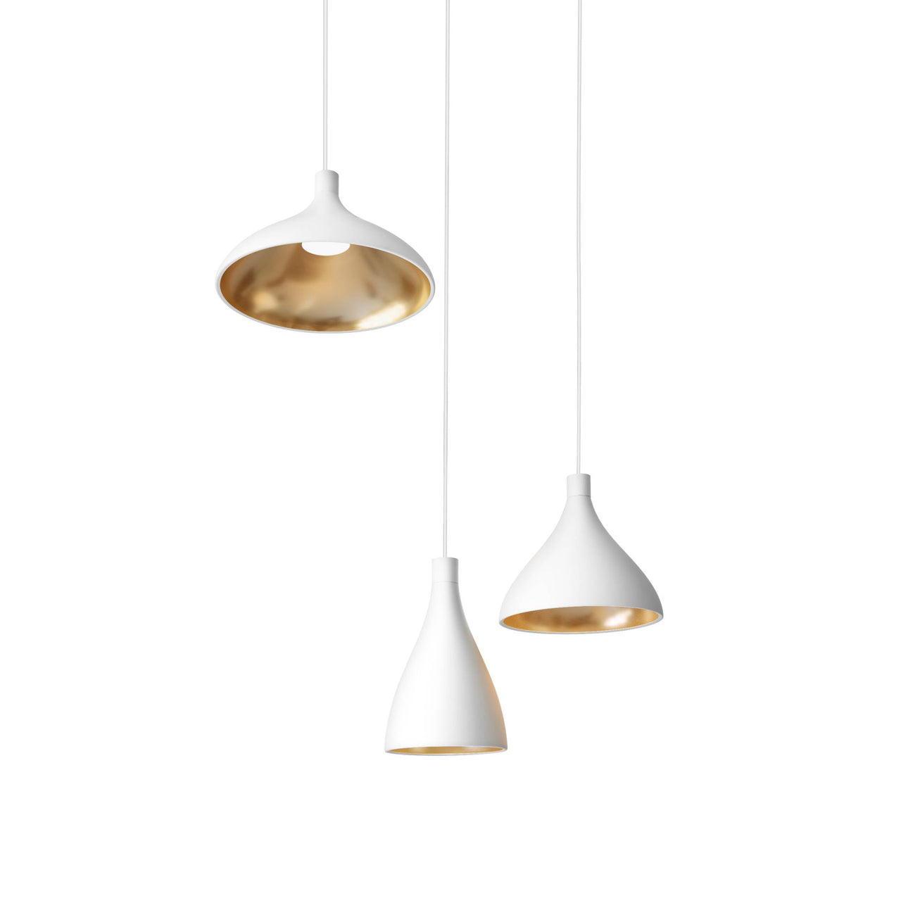 Swell Indoor/Outdoor Chandelier: 3 + White